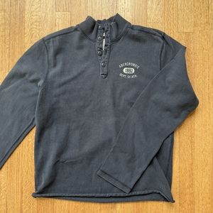 Abercrombie and Fitch Men's Navy Henley